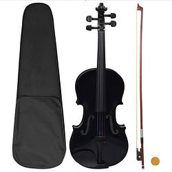 Foto van Vidaxl vioolset met strijkstok en kinsteun 4/4 zwart