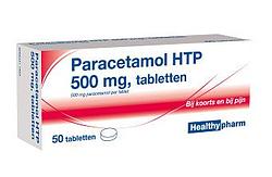 Foto van Healthypharm paracetamol 500mg tabletten 50st