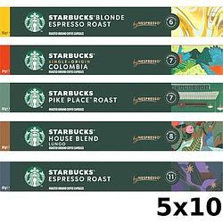 Foto van Starbucks ® by nespresso 5 variaties koffie cups 5 x 10 stuks bij jumbo