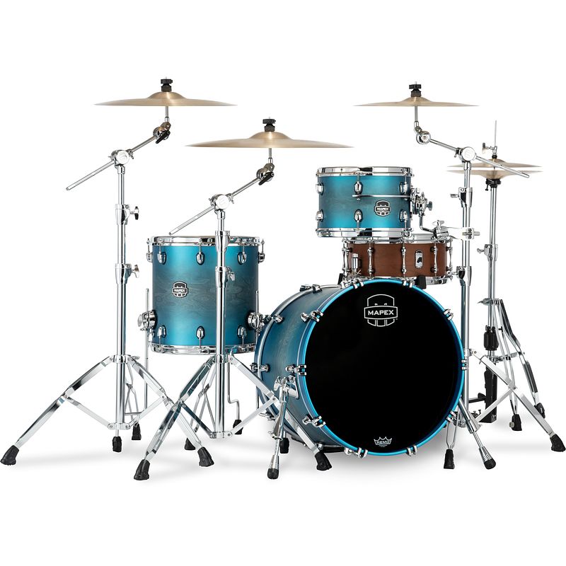 Foto van Mapex se401xhpt saturn evolution hybrid club exotic azure burst 3d. shellset