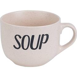 Foto van Cosy&trendy soepkom 'ssoup's met een oor - 51 cl - crème - set-6