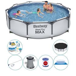 Foto van Bestway steel pro max rond 305x76 cm - zwembad pakket