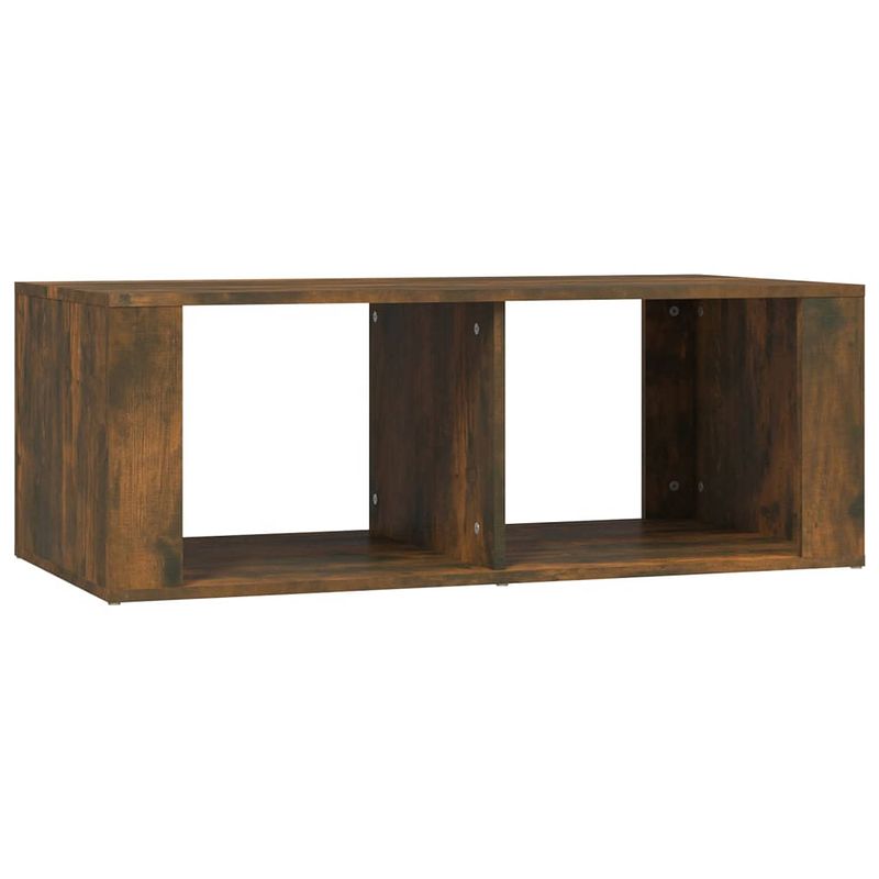 Foto van The living store salontafel gerookt eiken - 100 x 50 x 36 cm - duurzaam bewerkt hout