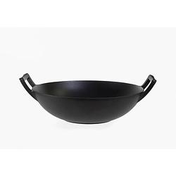 Foto van Relance wadjan wok-set - wokpan - gietijzer - 36 cm - zwart