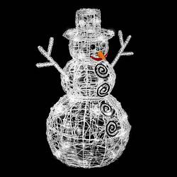Foto van Feeric lights and christmas - led verlichte sneeuwpop figuur - 60 cm - kerstverlichting figuur