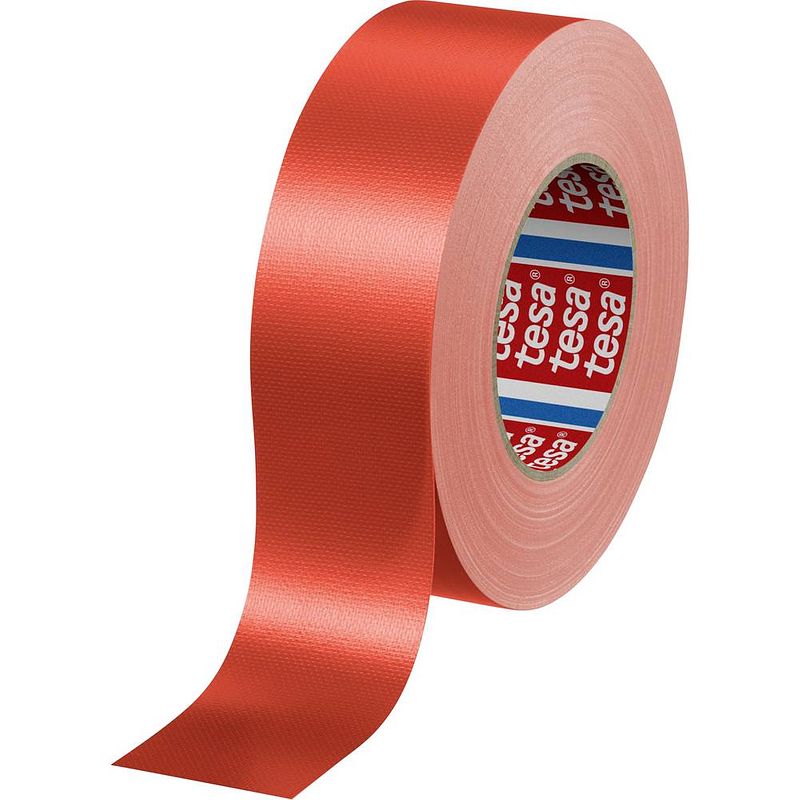 Foto van Tesa 56359-00003-00 textieltape rood (l x b) 25 m x 38 mm 1 stuk(s)