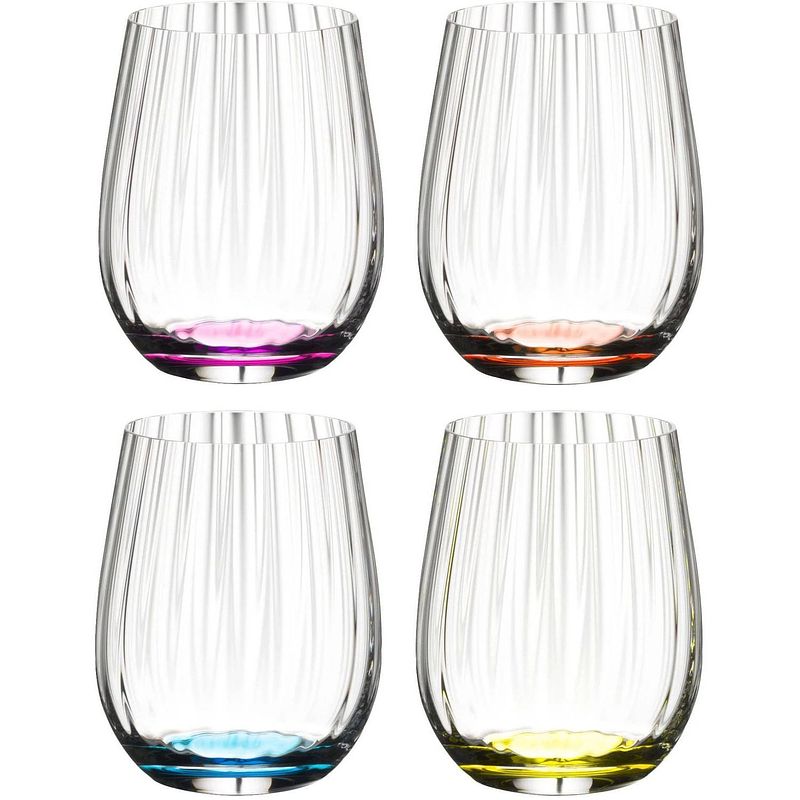 Foto van Riedel tumbler glas happy o - 4 stuks - ribbel