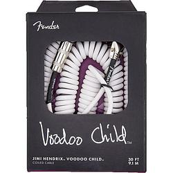 Foto van Fender jimi hendrix voodoo child coiled cable white 9.1 m