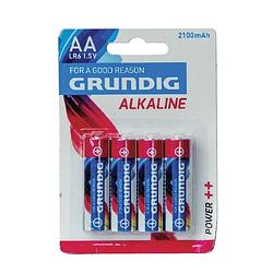Foto van Grundig batterijen alkaline aa lr6 2100 mah 4 stuks