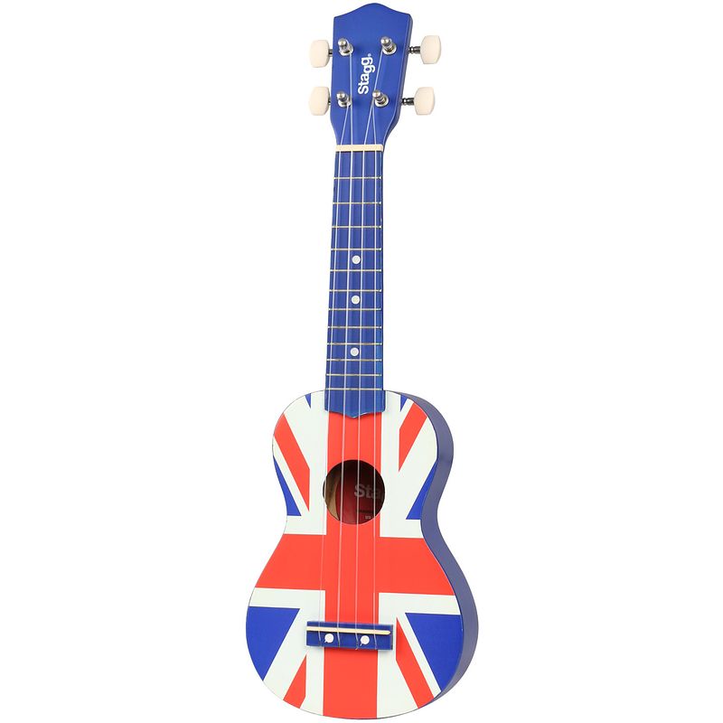 Foto van Stagg us uk-flag sopraan ukelele met gigbag