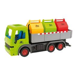 Foto van Toi-toys frictie vrachtwagen met 3 containers groen 33cm