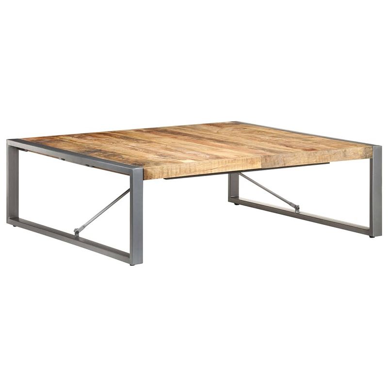 Foto van Vidaxl salontafel 120x120x40 cm ruw mangohout