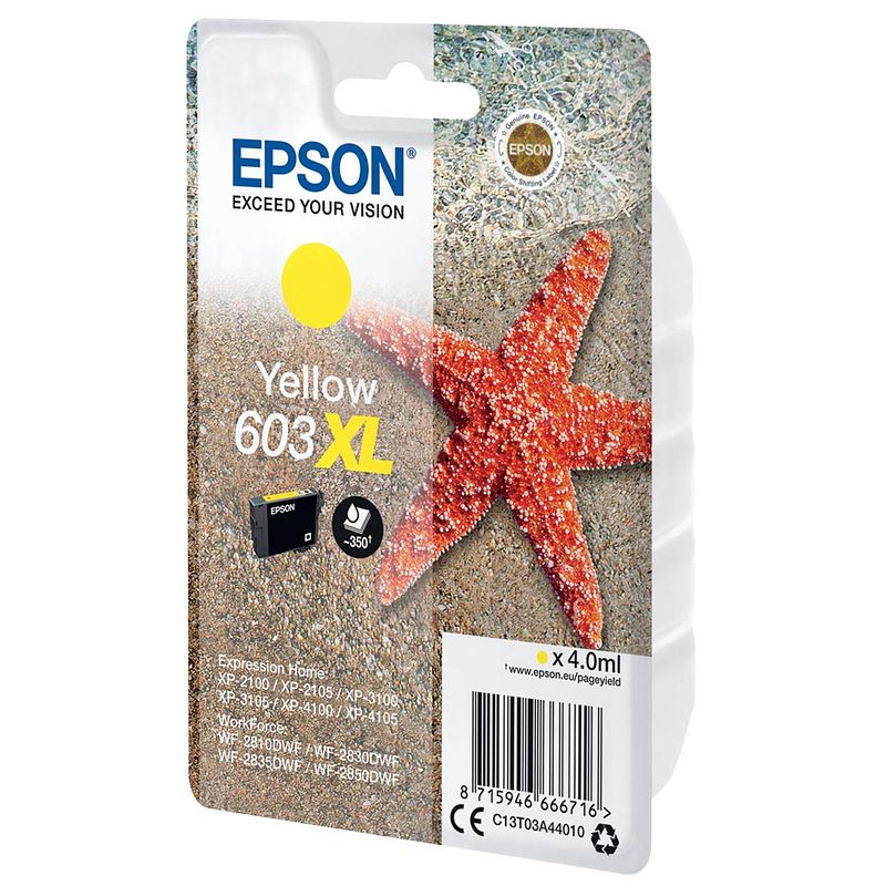 Foto van Epson 603xl cartridge geel