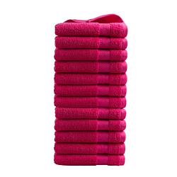 Foto van Seashell hotel handdoek - 12 stuks - pink - 50x100cm