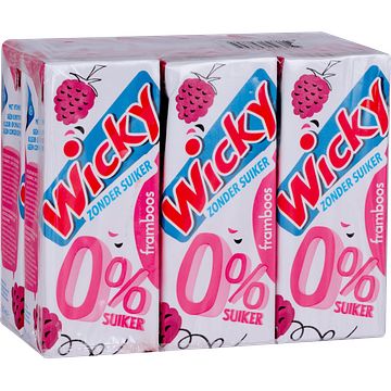 Foto van Wicky framboos 0% zonder suiker 6x200ml bij jumbo