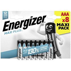 Foto van Aaa batterij (potlood) energizer max plus alkaline 1.5 v 8 stuk(s)