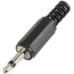 Foto van Tru components 595191 jackplug 3.5 mm stekker, recht aantal polen: 2 mono zwart 1 stuk(s)