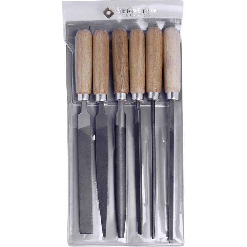 Foto van Bernstein tools 5-240 set sleutelvijlen met houten heft in etui 6-dlg. 100 mm 1 stuk(s)