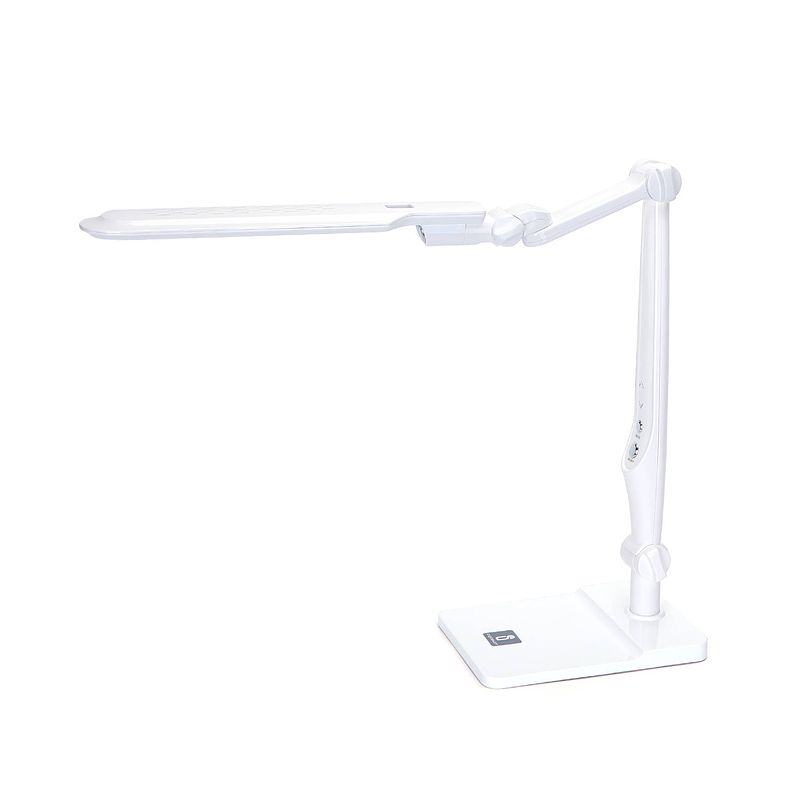 Foto van Aigostar alexander - led bureaulamp - dimbaar - opvouwbaar - 9w - instelbare kleurtemperatuur - 3300-6000k - zilver/wit