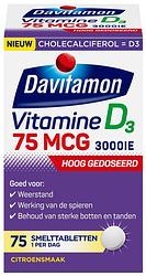 Foto van Davitamon vitamine d3 75 mcg smelttablet
