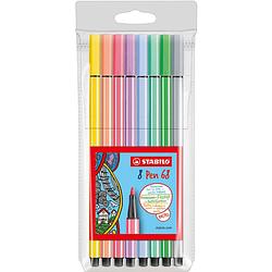 Foto van Stabilo pen 68 pastel etui - 8 stuks