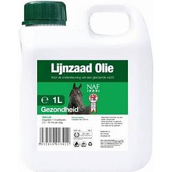 Foto van Naf - lijnzaadolie - spijsverteringskanaal & glanzende vacht - 1 liter