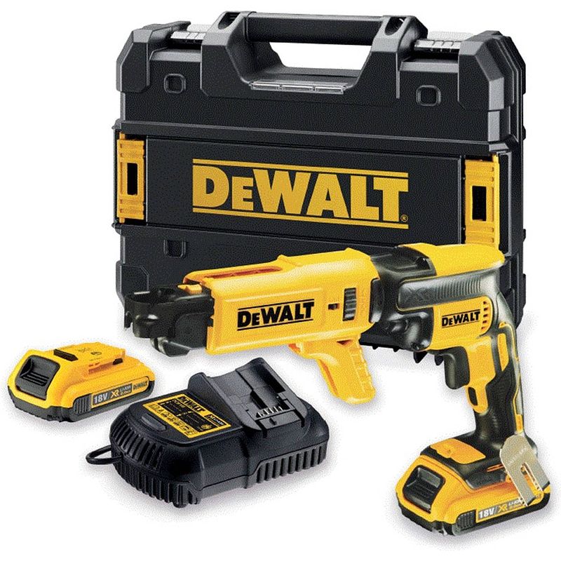 Foto van Dewalt dcf620d2k-qw accu-bandschroefmachine-set 18v