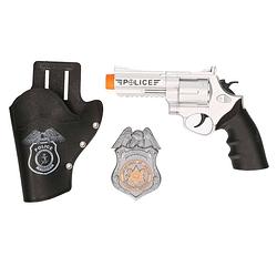 Foto van Verkleed speelgoed wapens pistool/holster van kunststof - politie thema - verkleedattributen