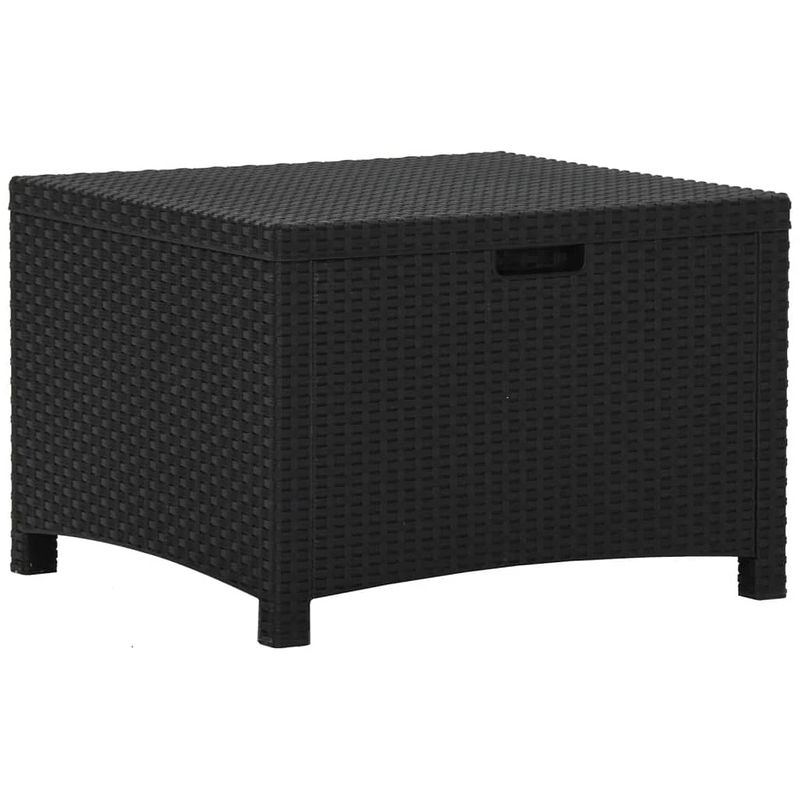 Foto van Vidaxl tuinbox 60x54x41 cm polypropeen rattan grafietkleurig