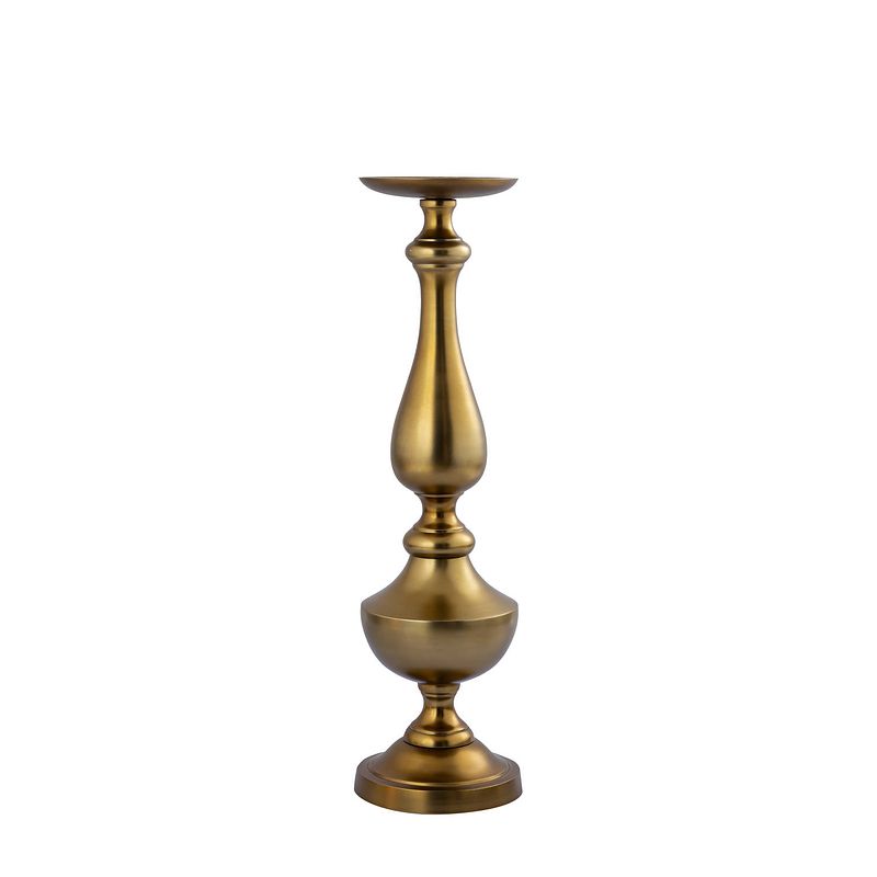 Foto van Ptmd centy brass casted alu candle holder s