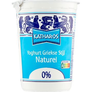 Foto van Katharos yoghurt grieks naturel 0% 500g bij jumbo