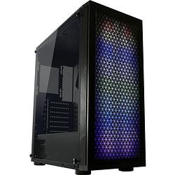 Foto van Lc power gaming 800b midi-tower gaming-behuizing zwart geïntegreerde verlichting, zijvenster, stoffilter