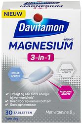 Foto van Davitamon magnesium 3-in-1 tabletten