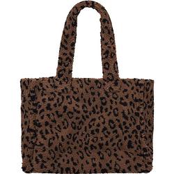 Foto van Shopper luipaard teddy borg tas dames schoudertas - mommy tote bag- handtas - canvas - katoenen tas - tote - mom-bag sho