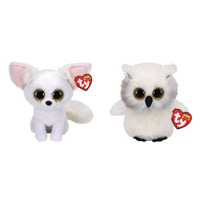 Foto van Ty - knuffel - beanie boo's - phoenix fox & austin owl