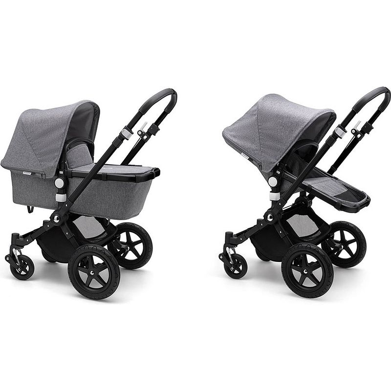 Foto van Bugaboo combi kinderwagen cameleon 3 plus complete black/grey melange