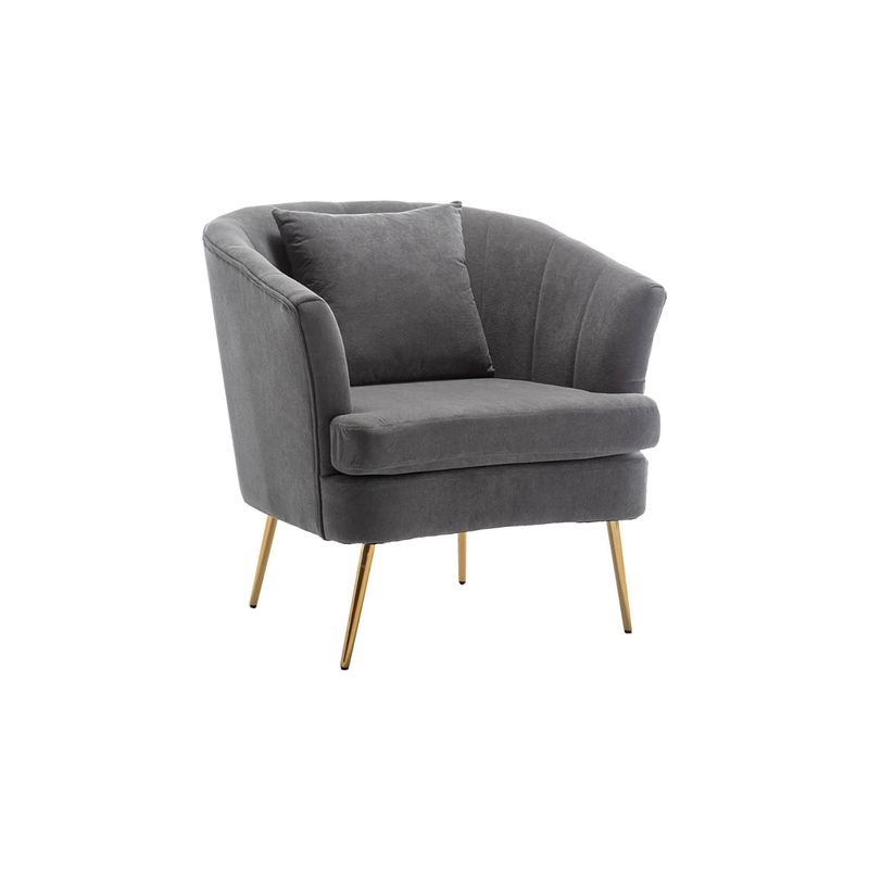 Foto van Fauteuil zitbank 1 persoons sien velvet grijs stoel