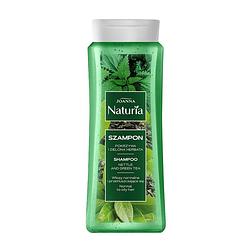 Foto van Naturia shampoo voor normaal en vet haar brandnetel en groene thee 500ml