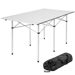Foto van Tectake - campingtafel - 140 x 70 cm - grijs