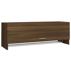 Foto van The living store kledingkast compact - 100 x 32.5 x 35 cm - bruineiken