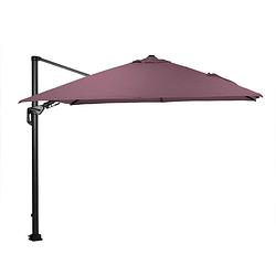 Foto van Garden impressions hawaii deluxe zweefparasol 300x300 cm - frame donker grijs - doek koper