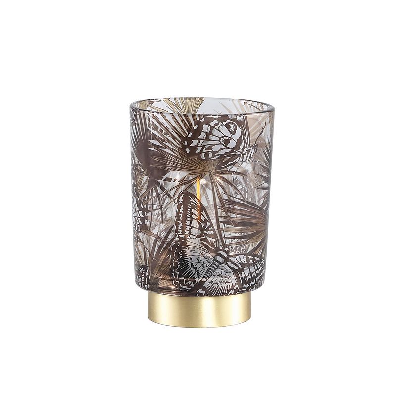 Foto van Ptmd tafellamp jennifer led lamp goud met vlinderprint s