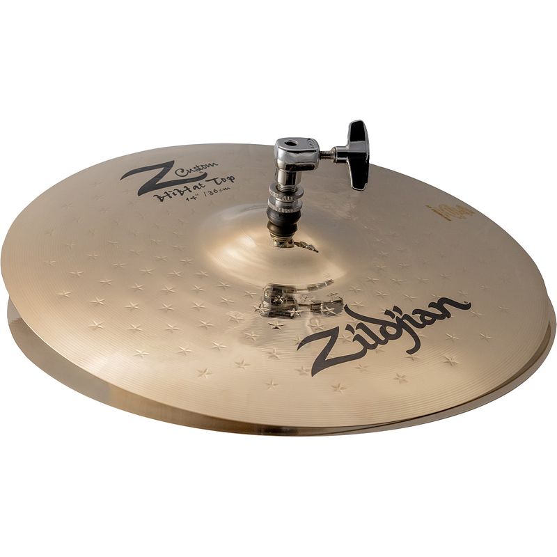 Foto van Zildjian z40101 z custom hi-hats brilliant 14 inch hi-hat bekken