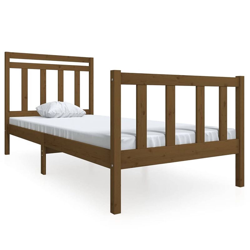 Foto van Vidaxl bedframe massief hout honingbruin 100x200 cm