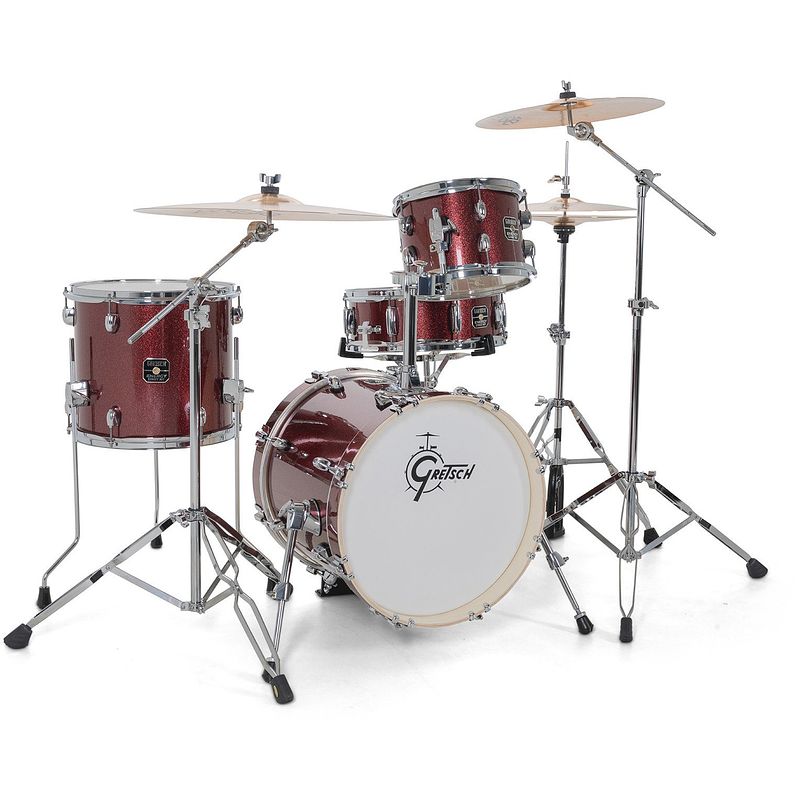 Foto van Gretsch ge4s464rs energy street kit ruby sparkle 4d. bebop shellset (incl. snaredrum)