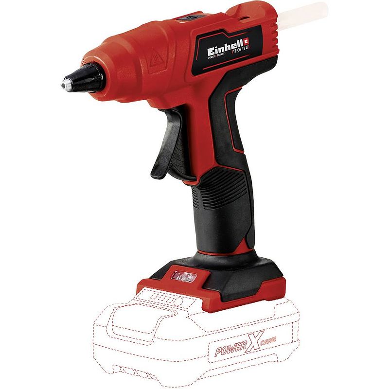 Foto van Einhell power x-change te-cg 18 li - solo accu-lijmpistool incl. accessoires 11 mm