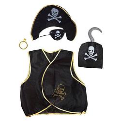 Foto van Kinderen speelgoed verkleed set in piraten stijl thema 5-delig - verkleedattributen