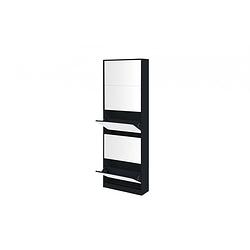 Foto van Feel furniture - schoenenkast met spiegel - 5 laden - zwart