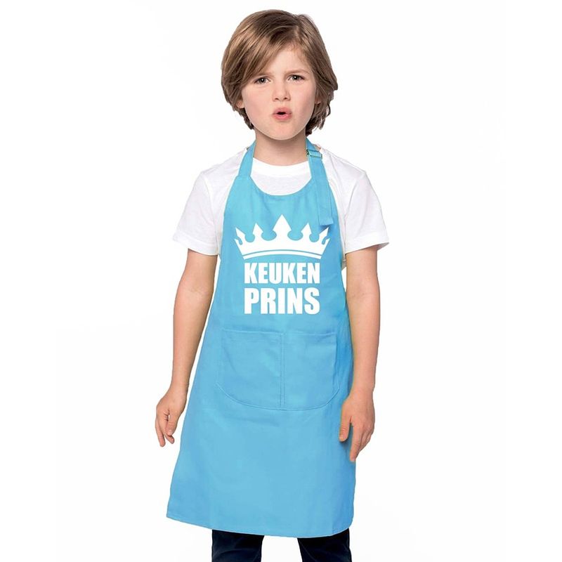 Foto van Keukenschort keukenprins blauw jongens - feestschorten