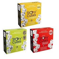 Foto van Spellenbundel - dobbelspel - 3 stuks - rory's story cubes voyages, emergency & heroes